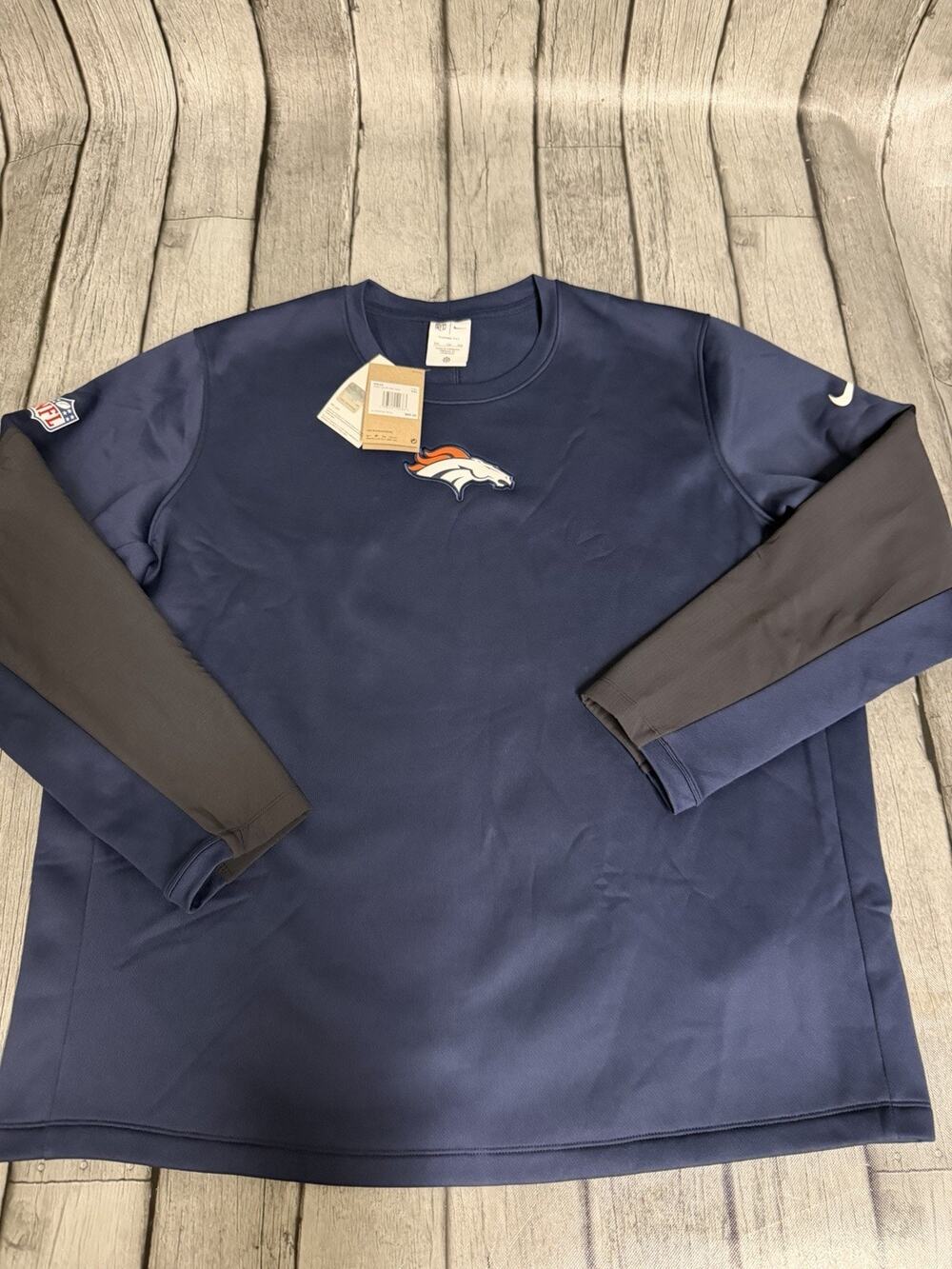 NWT Men’s Nike Denver Broncos Scripted To Win Sideline Coach Therma Fit Shirt 2X